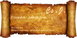Csonka Jakobina névjegykártya
