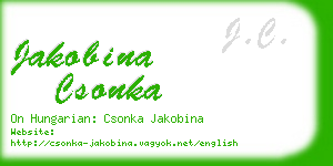 jakobina csonka business card